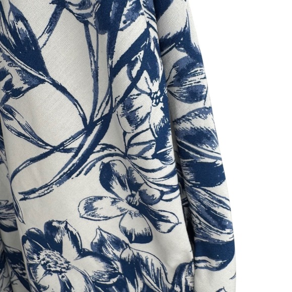 Abercrombie & Fitch Emerson Blue Floral Puff Sleeve Mini Dress Women L Babydoll - Picture 11 of 13